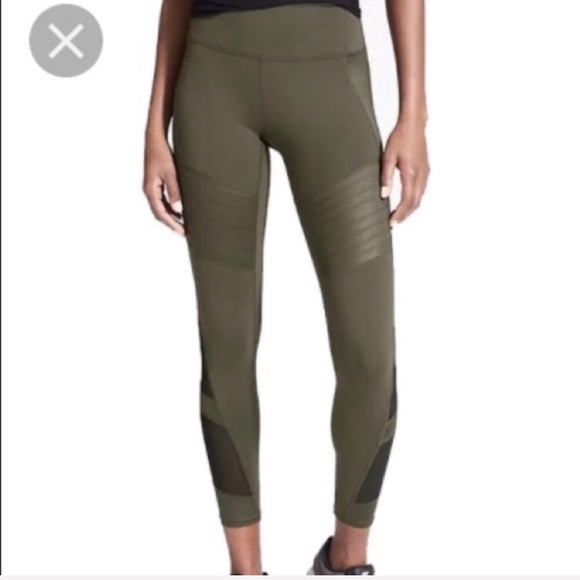 Athleta Moto leggings size S army green - Picture 2 of 5